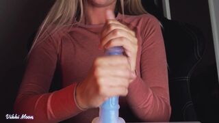 Sucking my Favourite Dildo in Front of Camera with Sloppy Sounds