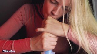 Sucking my Favourite Dildo in Front of Camera with Sloppy Sounds