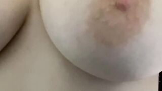 Natural Big Tits Girl Big Nipples Plays Grabs Boobs Horny in Lockdown COVID-19 Quarantine ;)
