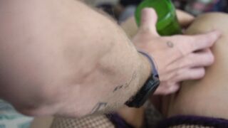 Amateur MILF Fucked with Bottle