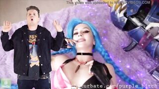 RAPPER SCREAMS AT PURPLE BITCH ANAL JINX COSPLAY