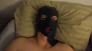 masked couple having fun