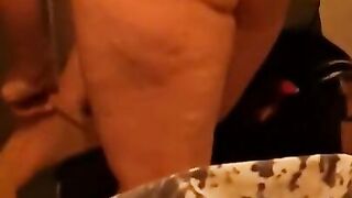 Step Mom Horny Gags on Step Son Dick for Fuck and Creampie after School