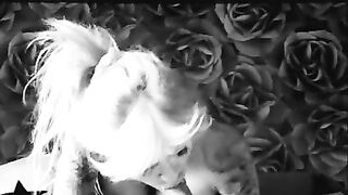 Swedish Stripper, Stockings, Huge Boobs gives Blowjob and Gets Pussy Licked