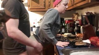 Surprise Sex while Making Dinner