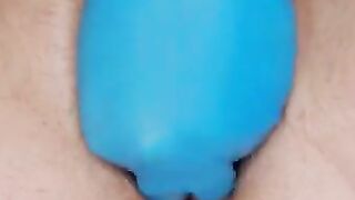 Mature MILF Examines & Fingers her Hairy Pussy with Gloves