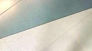 BBC Bulge in Public on Nice Ass and Pretty Feet I Excused my self