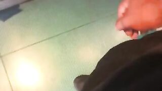 BBC Bulge in Public on Nice Ass and Pretty Feet I Excused my self