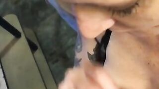 MILF PAWG Sucks Big Black Cock and gives Handjob Cum Shot