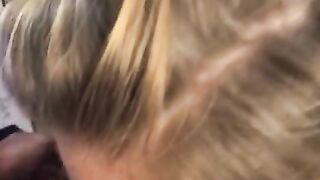 MILF PAWG Sucks Big Black Cock and gives Handjob Cum Shot