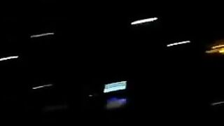 Naked Girl Walking in the City at Night