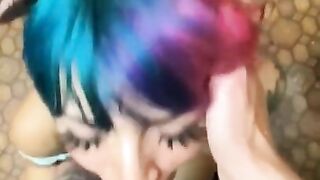 Petite Alternative Wife Gets Face Fucked