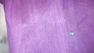 Beautiful Latina Housewife Shows Pussy and Fondles her Tits.