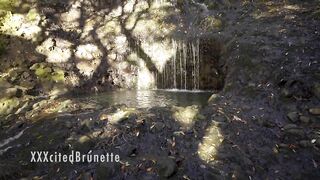 White Lingerie at a Waterfall
