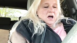 Quietly fingering myself in parking lot