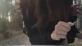 Cuckold Wife getting Fucked by Stranger Infront of her Husband Jerking off in Car