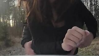 Cuckold Wife getting Fucked by Stranger Infront of her Husband Jerking off in Car