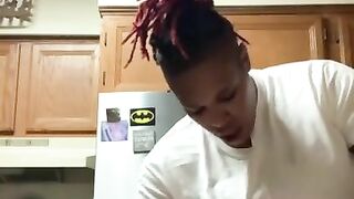 Nasty White Whore Fucking In Her Daddy’s Kitchen