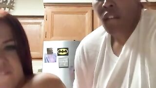 Nasty White Whore Fucking In Her Daddy’s Kitchen