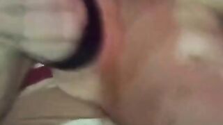 I didn't expect that he will cum on belly in front of hubby