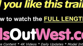 Hot busty blonde lesbian gets licked next to her motorbike