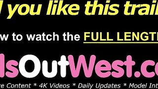 Hot busty blonde lesbian gets licked next to her motorbike