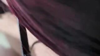 Latina Big boobs Tinder Date sucks large white cock and swallow cum