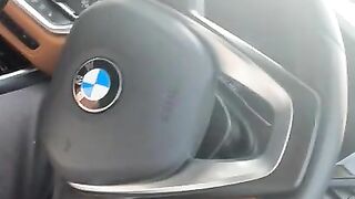 Step Mom Car Handjob make step son Cum and Hit the Steering Wheel