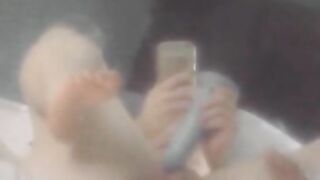 Little sub plays with plug in her ass