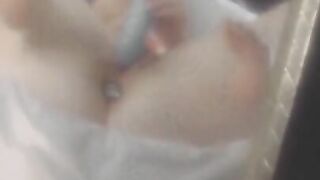 Little sub plays with plug in her ass