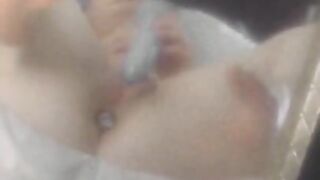 Little sub plays with plug in her ass