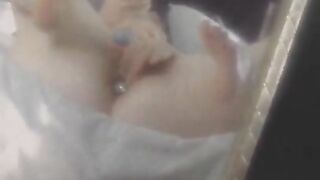 Little sub plays with plug in her ass