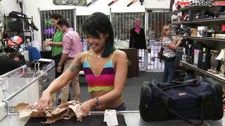 Asian pawnshop guest buffing the knob