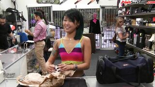 Asian pawnshop guest buffing the knob