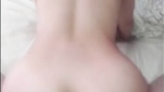 Little Asian Teen Riding White Cock