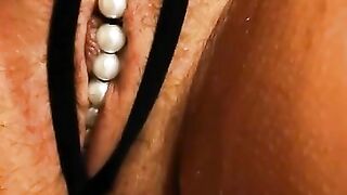 Beaded panties are very sexy MILF