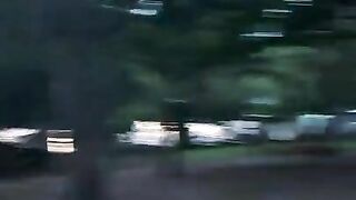 I excite my girlfriend in the park while we walk