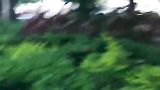 I excite my girlfriend in the park while we walk