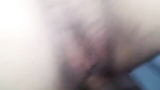 latina wife fucked by big black cock side way till getting her pussy creampied in fertile day