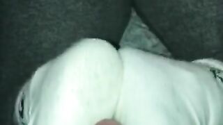 Sockjob in dirty white crew socks
