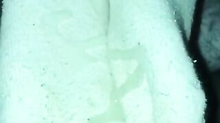 Sockjob in dirty white crew socks