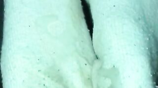 Sockjob in dirty white crew socks