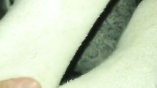 Sockjob in dirty white crew socks