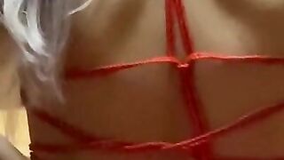 A big pervert who was tied up.