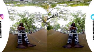 [VR180] Sweaty nylons shows you your sweaty Nikes and insoles and stinky feet