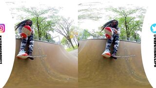 [VR180] Sweaty nylons shows you your sweaty Nikes and insoles and stinky feet