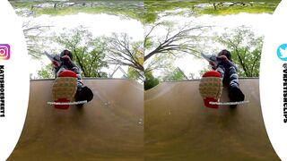 [VR180] Sweaty nylons shows you your sweaty Nikes and insoles and stinky feet