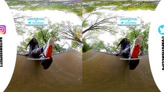 [VR180] Sweaty nylons shows you your sweaty Nikes and insoles and stinky feet