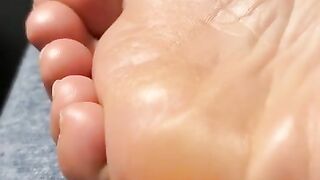 Secret video from my roommate's phone I think he strokes his cock at my feet