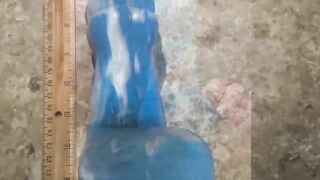 TOY TEST - Big Shocked To Tetsu huge dildo Mature MILF BBW chubby mom monster